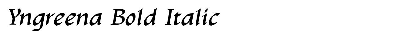 Yngreena Bold Italic
